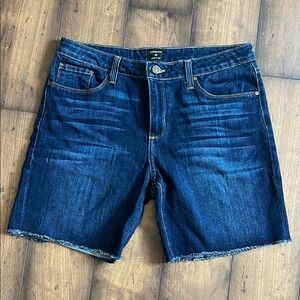 Just Black Blue Jean Shorts Raw Hem